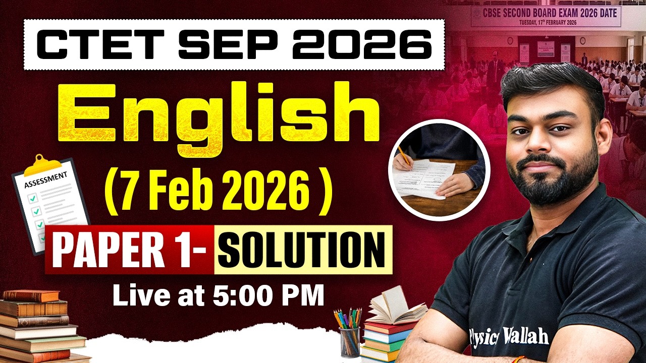 CTET English Paper 2 & 1 | CTET English 7 Feb 2026 Paper 1 Solution | CTET English by Sharad Sir