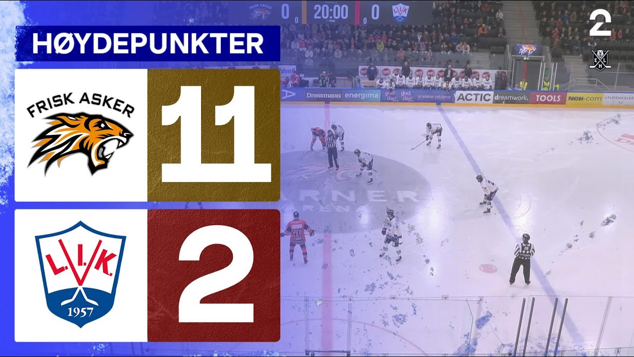 Frisk Asker 11 - 2 Lillehammer - Høydepunkter