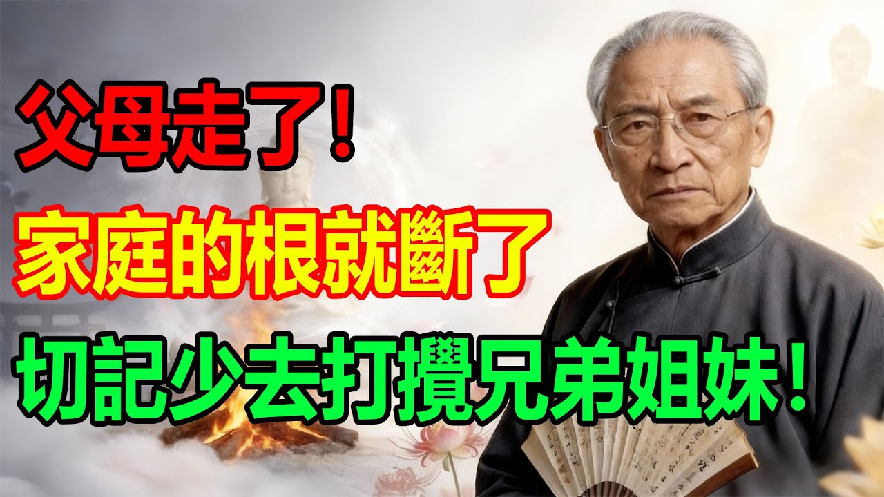 父母走了！家庭的根就斷了，切記少去打攪兄弟姐妹！