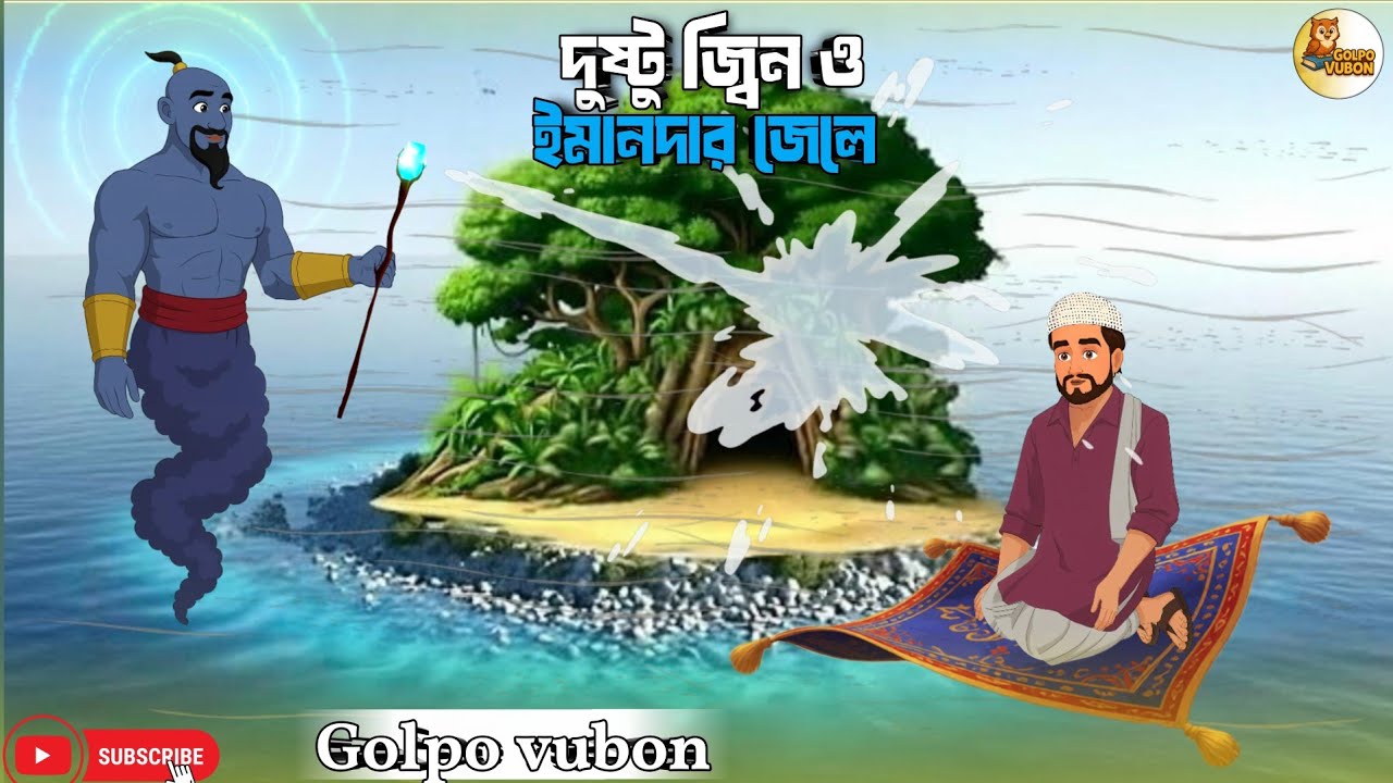 দুষ্টু জিনের ফাঁদে জেলে! শেষ পর্যন্ত কি হলো? | বাংলা কার্টুন