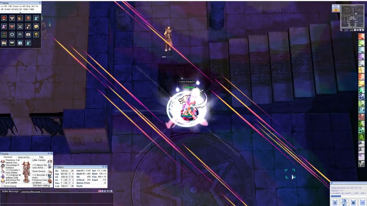 [IRO] GX - Dual Weapon-Cross Impact CVBxSolarSword happy with easy HP,SP restoring