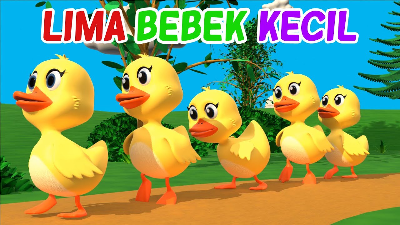 Lima Bebek Kecil Pergi Main 🦆🦆 Lagu Anak Indonesia Balita Viral