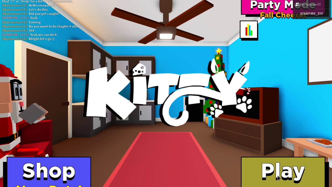 Playing and Completing Roblox Kitty Chapter one and two with my brother!!!!!!!!