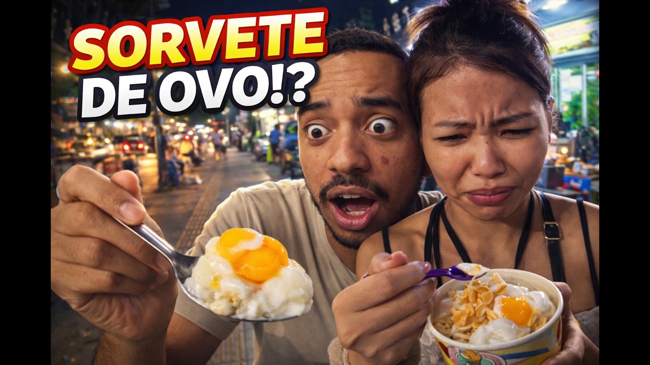 Experimentei o famoso sorvete de OVO tailandês. É gostoso?