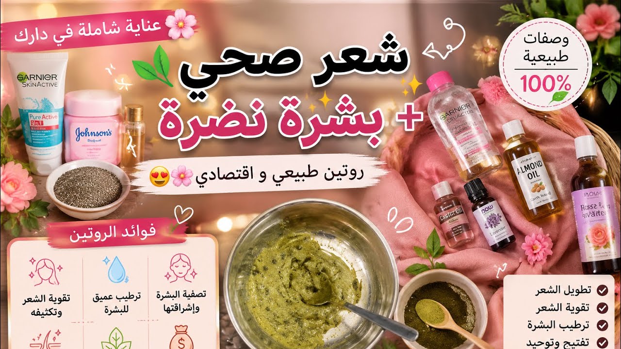 عناية شاملة ف نهار واحد 😇صباغة طبيعية للشعر + تقشير وترطيب بمنتجات اقتصادية 😍🌸