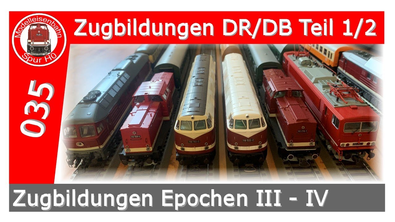 Zugbildungen DR/DB Spur H0 DCC (BR112 BR118 BR132 BR142 BR250) Epochen III und IV Sound Dampf