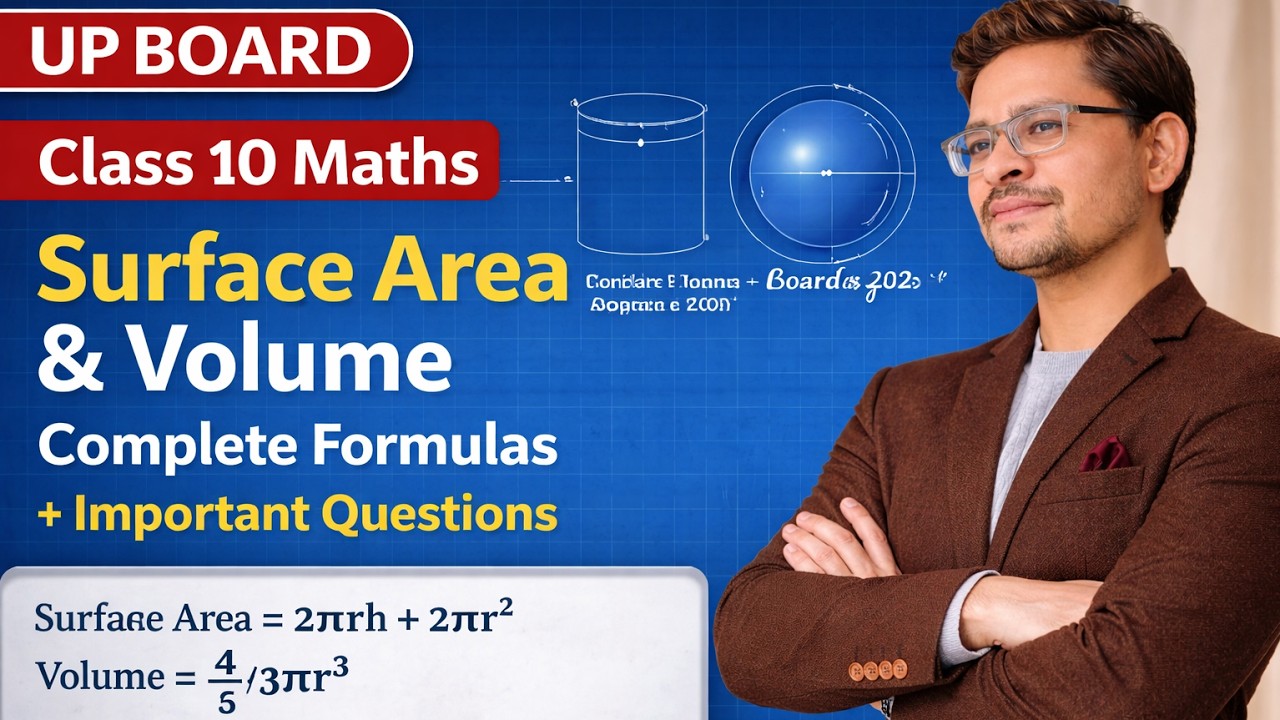 Class 10 Maths | Surface Area & Volume Complete Formulas + Important Questions | Board 2025
