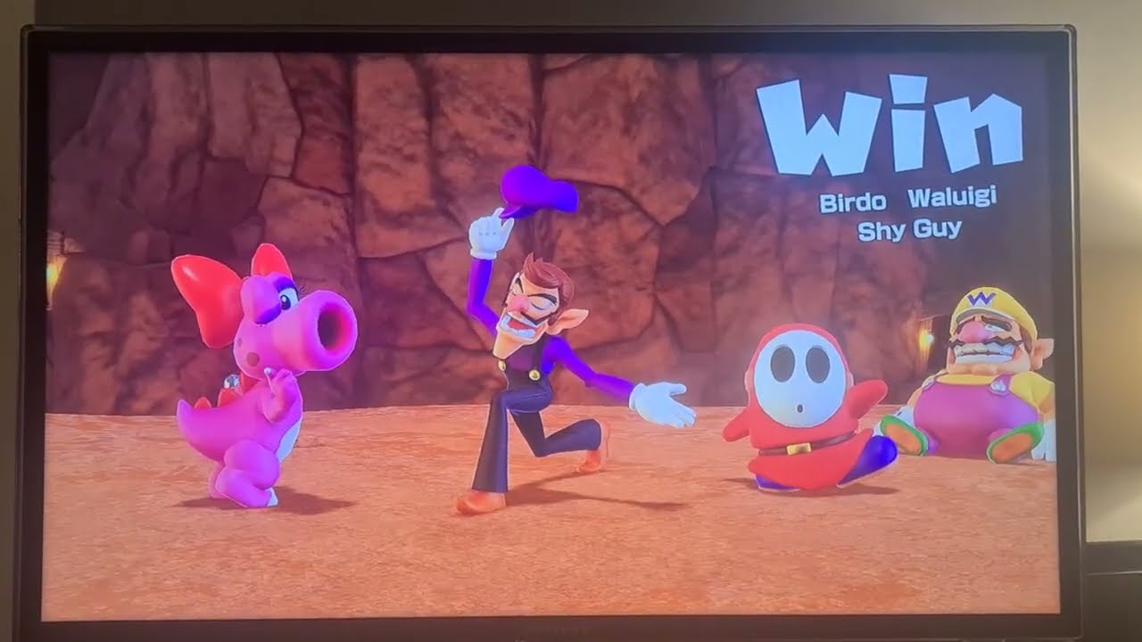 Super Mario Party Jamboree #105 Western Land Birdo vs Waluigi vs Wario vs Shy Guy