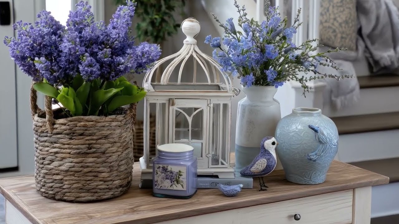 Thrifting a Charming Spring Farmhouse Entryway | Lavender & Blue Elegance