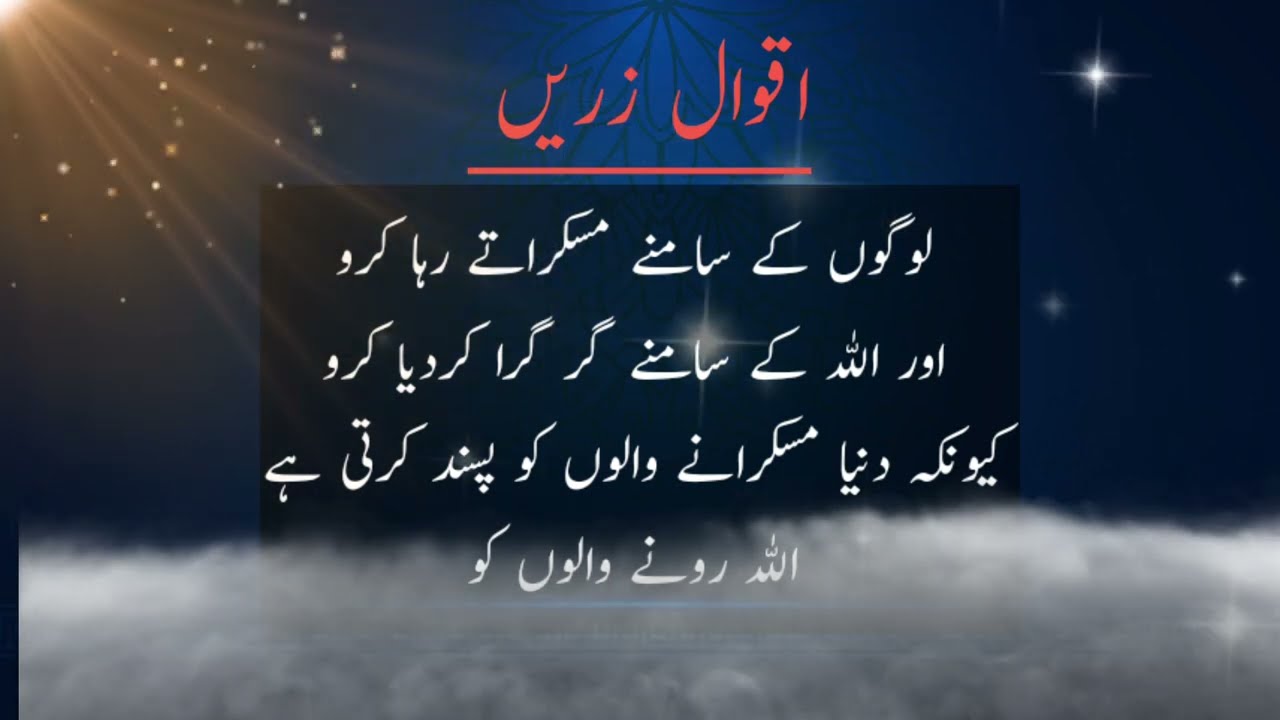 My first video Aqwal e zareen in urdu sunehri words (2023)