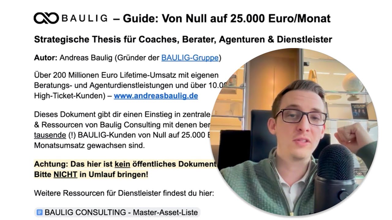 Totaler Guide: Von Null auf 25k im Monat als Berater, Agentur & Experte (BAULIG)