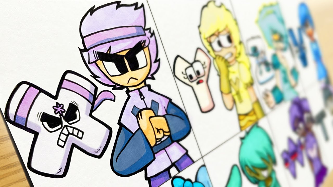 Drawing Alphabet Lore-Real Life #3 / Humanized Alphabet Lore / EITVWXYZ