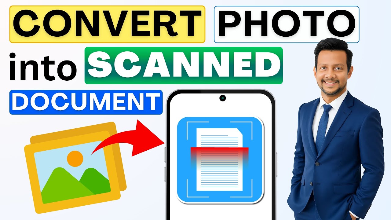 How to Convert Photo into Scanned Copy on Mobile | Make Scanned Document & Save as JPG or PDF Easily
