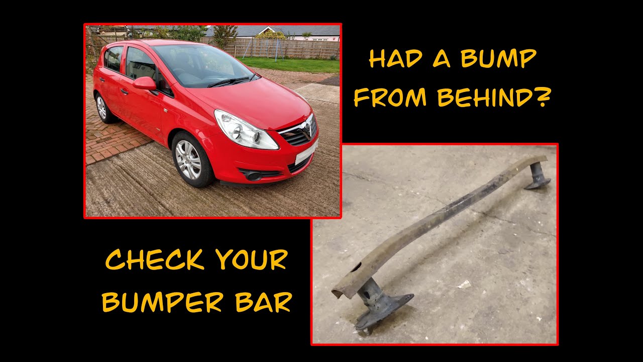 Removing a Corsa D rear bumper and replacing the bumper reinforcement bar.