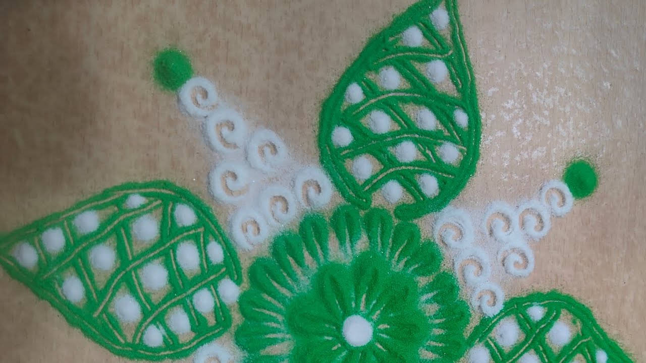 Satisfying colourful Rangoli pattern बहुत सुंदर 2 रंगोलीडिजाइन