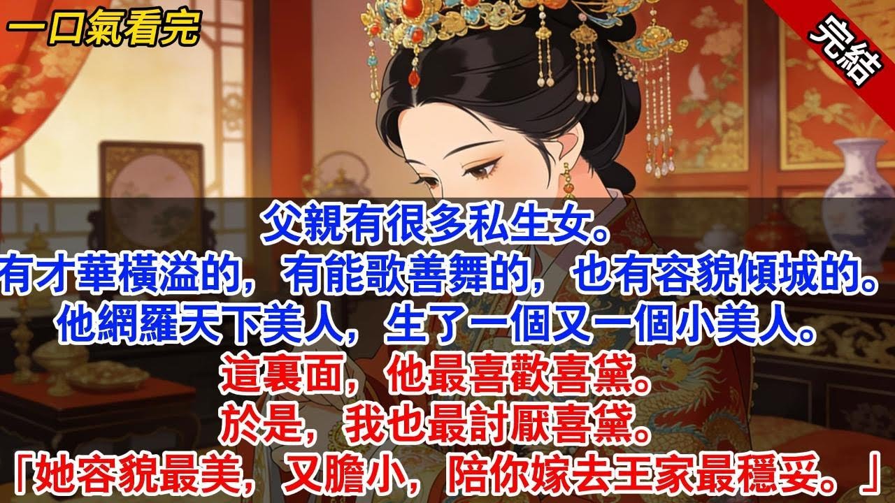 父親有很多私生女。有才華橫溢的，有能歌善舞的，也有容貌傾城的。他網羅天下美人，生了一個又一個小美人。#古風#追妻火葬場#愛情#小說