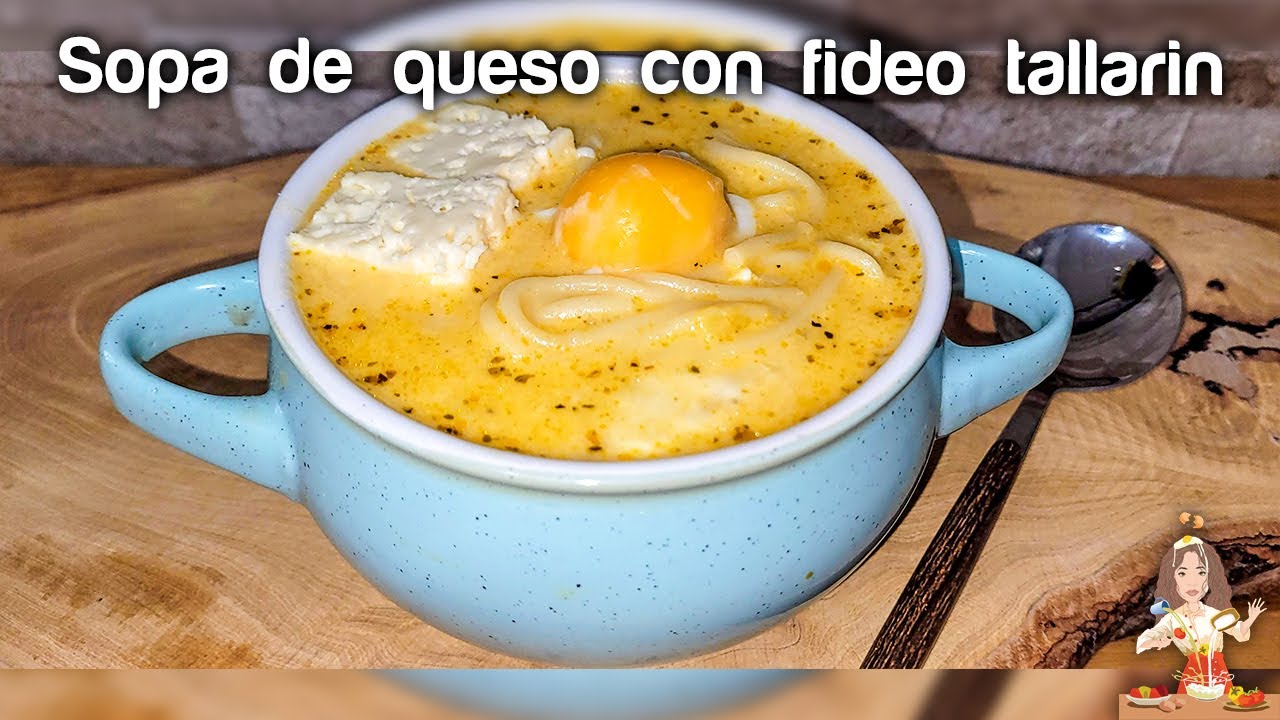 📌DELICIOSA SOPA DE QUESO CON FIDEO TALLARÍN♨️