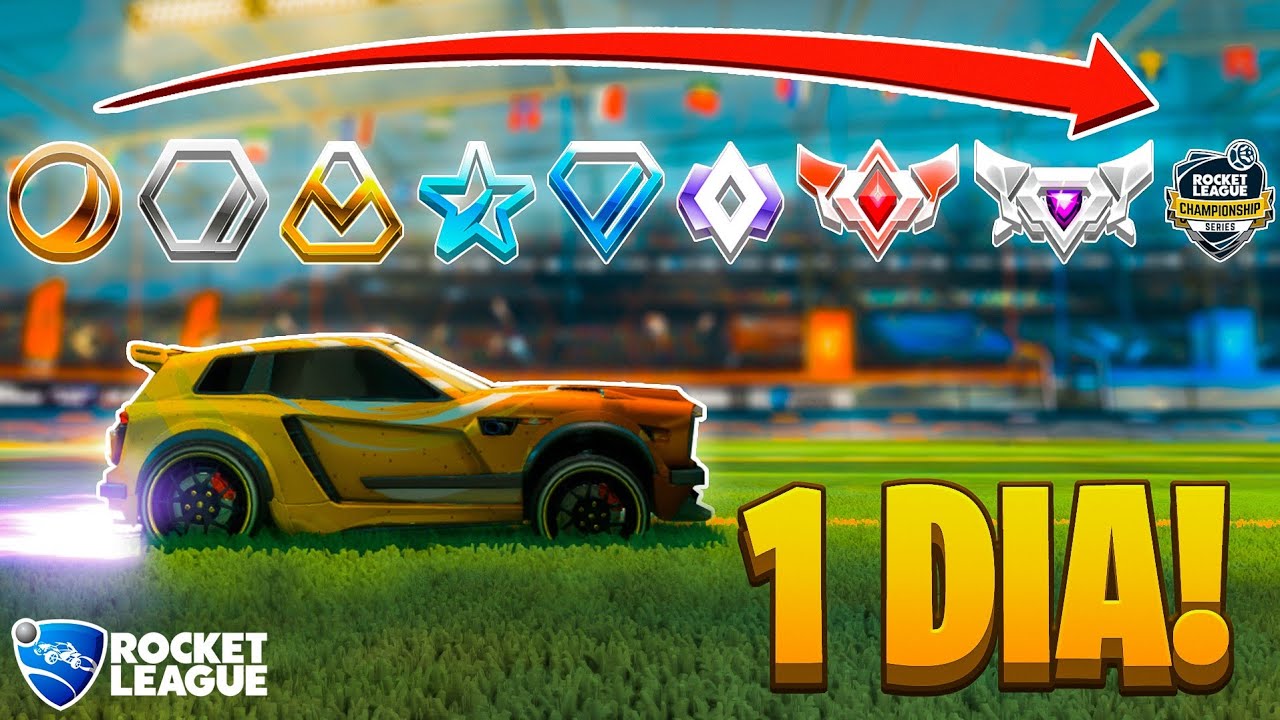 JOGUEI EM TODOS RANKS DO NIVEL BRONZE ATÉ O NIVEL PRO EM UM DIA NO ROCKET LEAGUE
