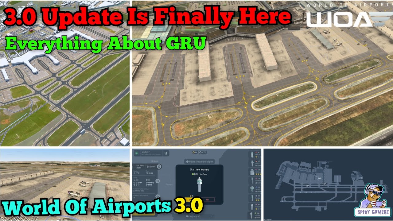 World Of Airports 3.0 Update | New UI | New Sao Paulo Airport | 3.0 Update First Look | WOA |