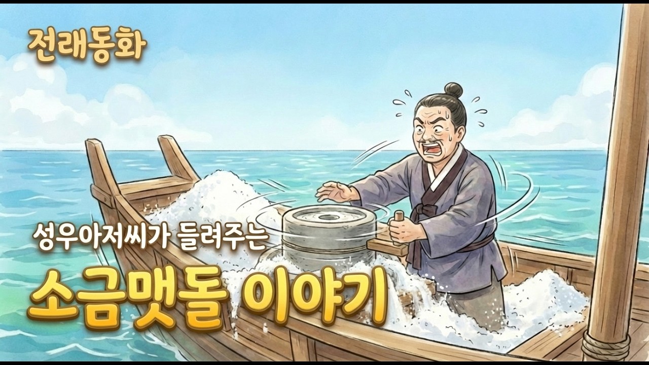 바다가 짠맛이 나는 이유?! | 성우가 읽어주는 전래동화이야기 | 신비한 소금맷돌이야기