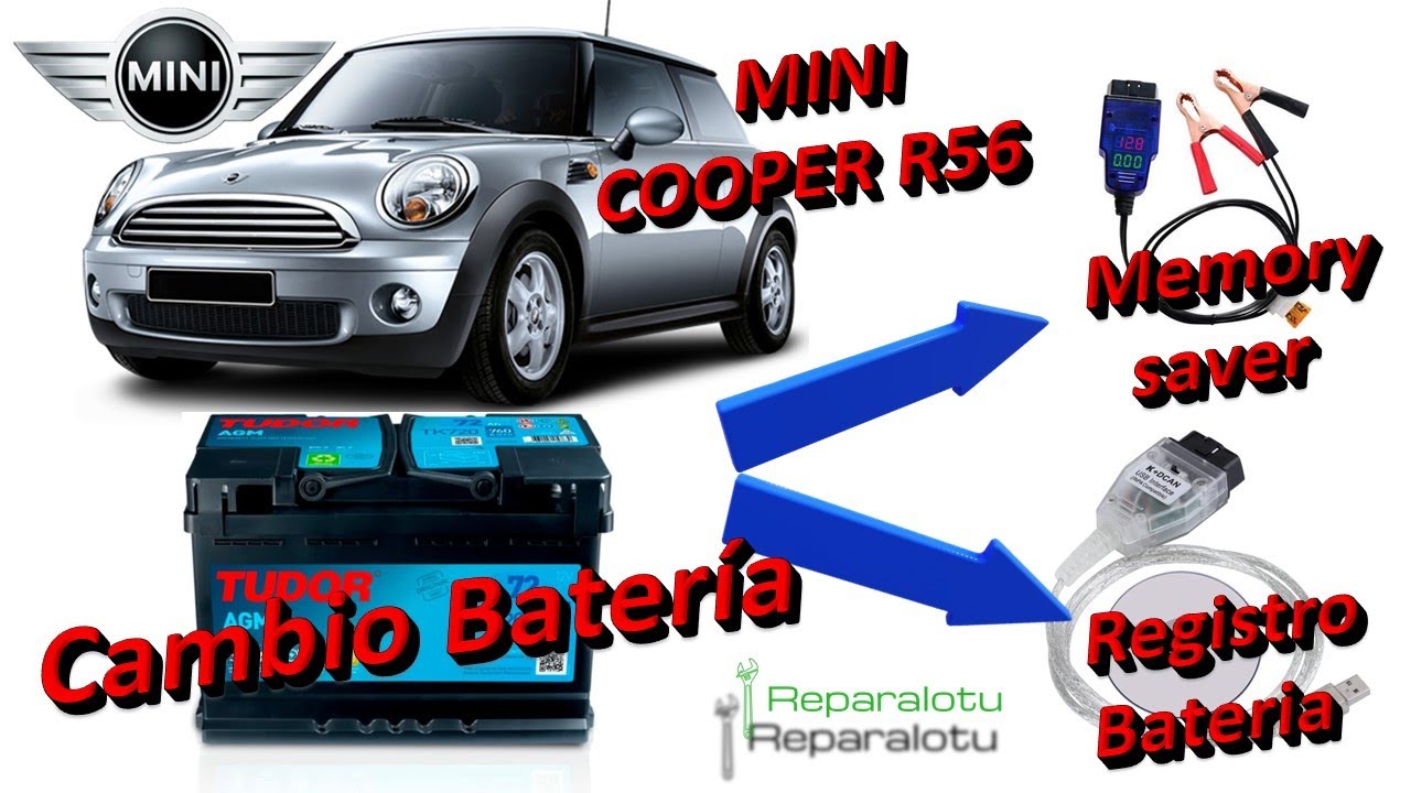 Cambio batería mini Cooper R56 2007, 2008, 2009, 2010, 2011, 2012, ,2013, 2014, 2015