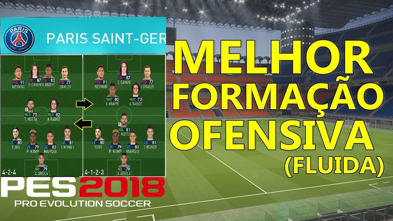 PES 2018 - FORMAÇÃO FLUIDA OFENSIVA