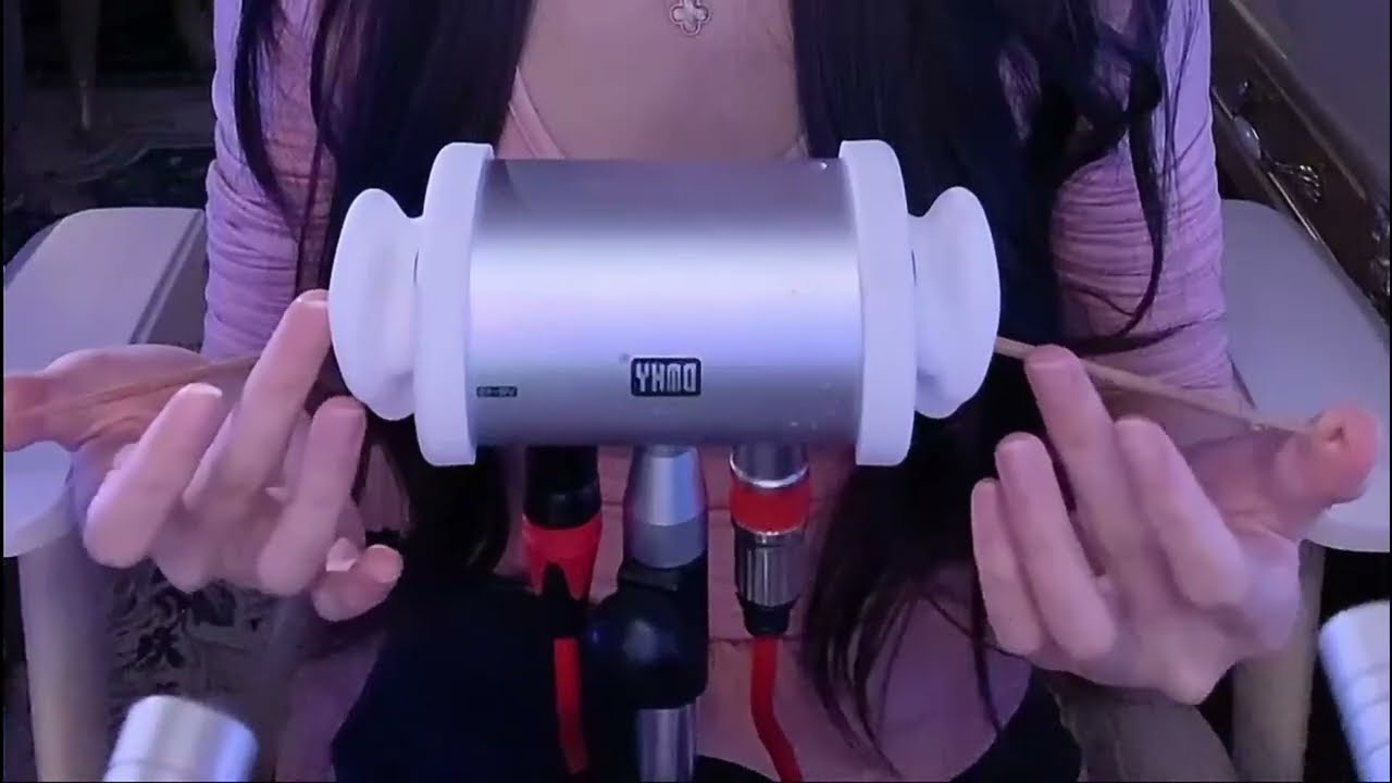 Tingly Ear Cleaning ASMR with Goose Feather, Tuning Fork & Soft Scraping Sounds / 3Hr (No Talking)