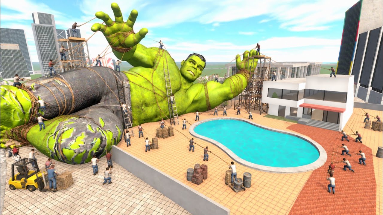 Franklin Found Giant Hulk in Indian Bike Driving 3D