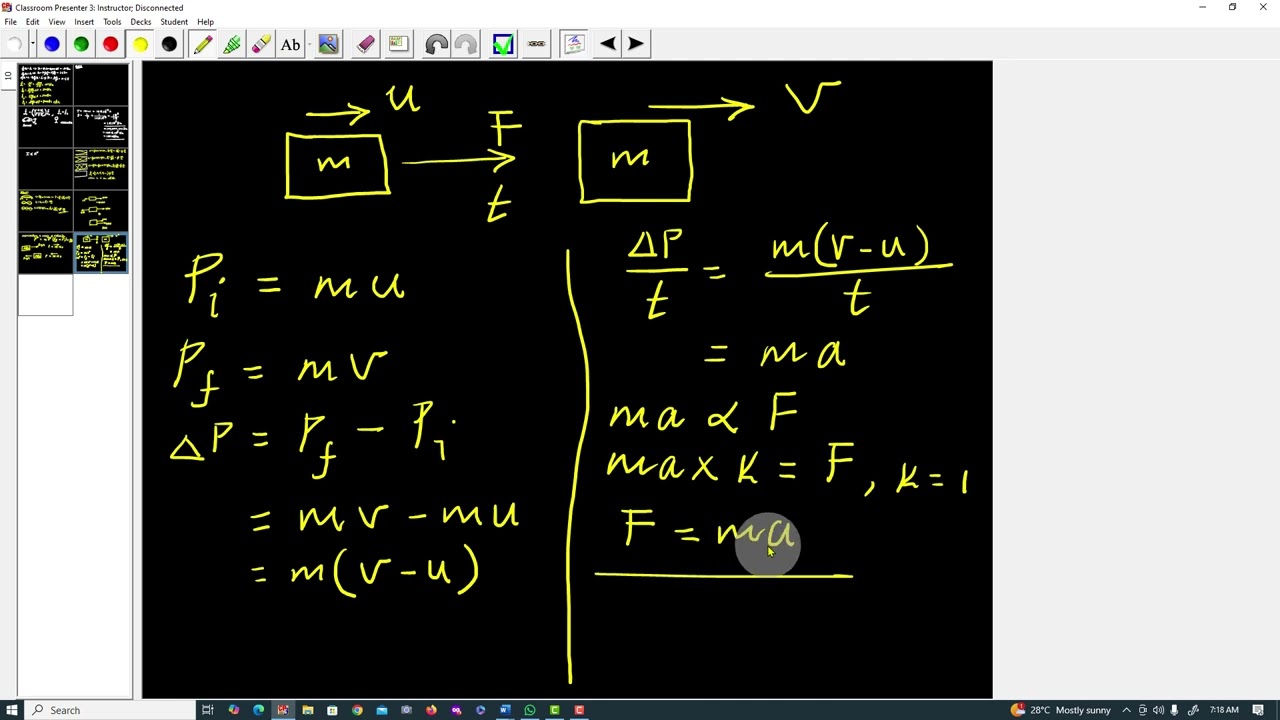HOW TO DERIVE NEWTON;S SECOND LAW OF MOTION