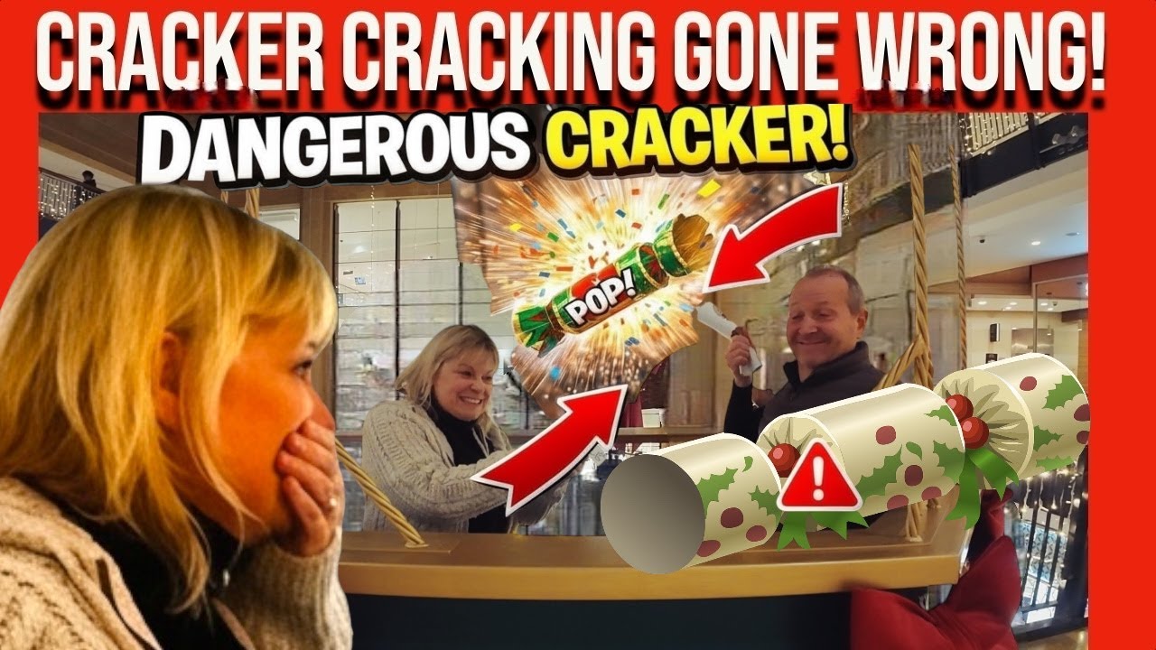 CHRISTMAS CRACKER GONE WRONG! 🎄💥 (Dangerous Gift Flew Over Balcony in Cambridge!) #christmascracker