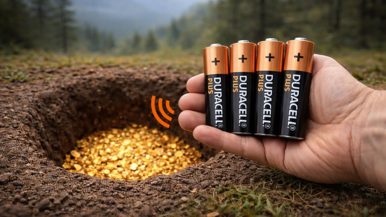 Using 1.5V Batteries… I Found a Buried Treasure in the Forest 🤯👆
