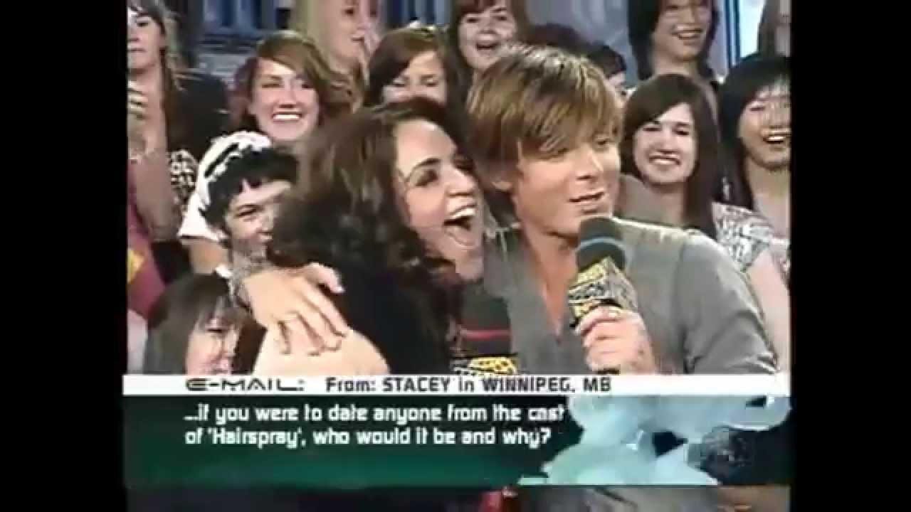 Zac Efron and Nikki Blonsky kiss: See them intimately kiss and raw footage of Hairspray cast!
