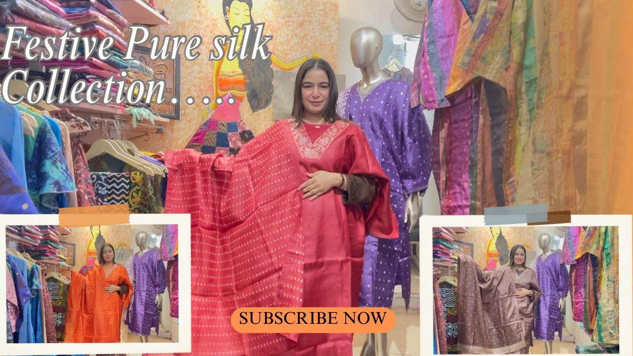 Pure Tussar silk Suits Kurti Dupatta set - Festival Silk Collections -Ethnic Pure silk Semistich set
