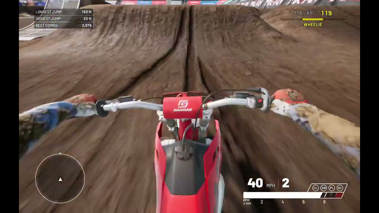 practising for supercross