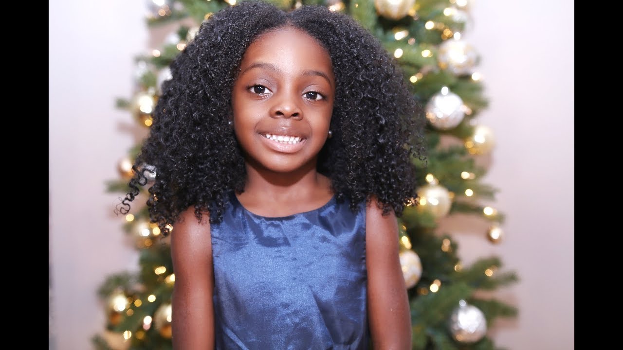 Curly Wash N Go For Kids | Holiday Hair Tutorial