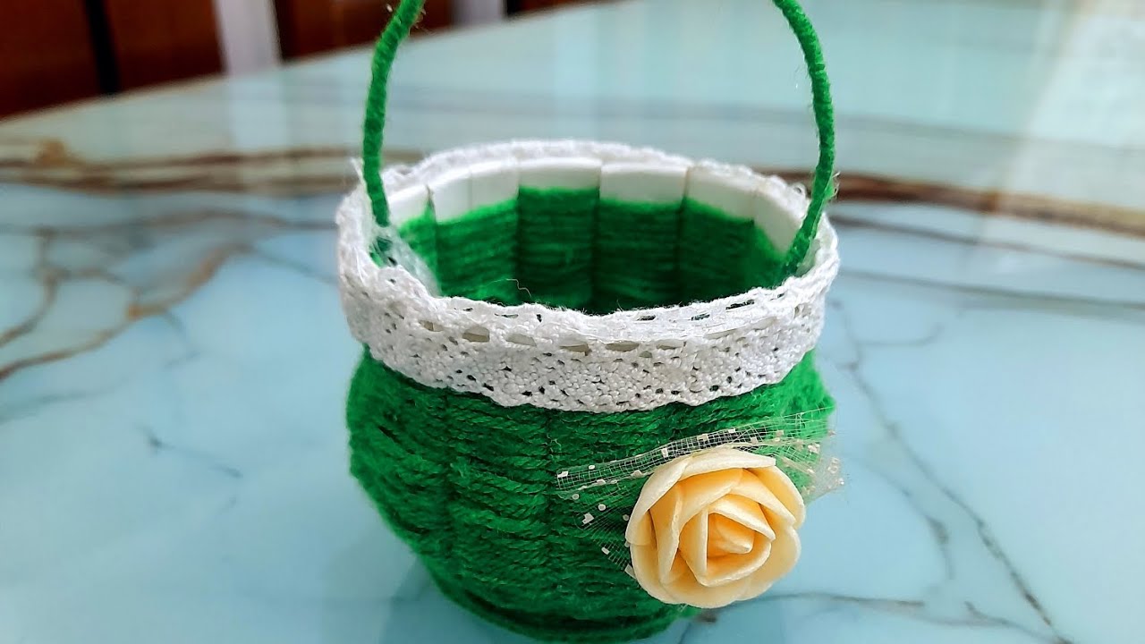 DIY paperglass flower basket for beginners 