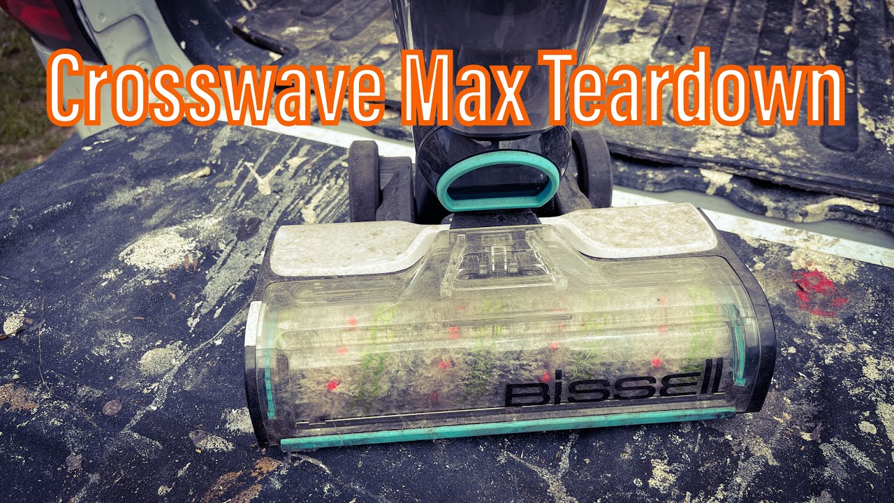 Разборка отсека щеток для извлечения аккумулятора Bissell Cordless Crosswave Max