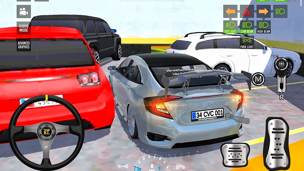 New City Parking Simulator 2026 - Невозможная парковка автомобиля Honda Civic в 3D - Геймплей авт...