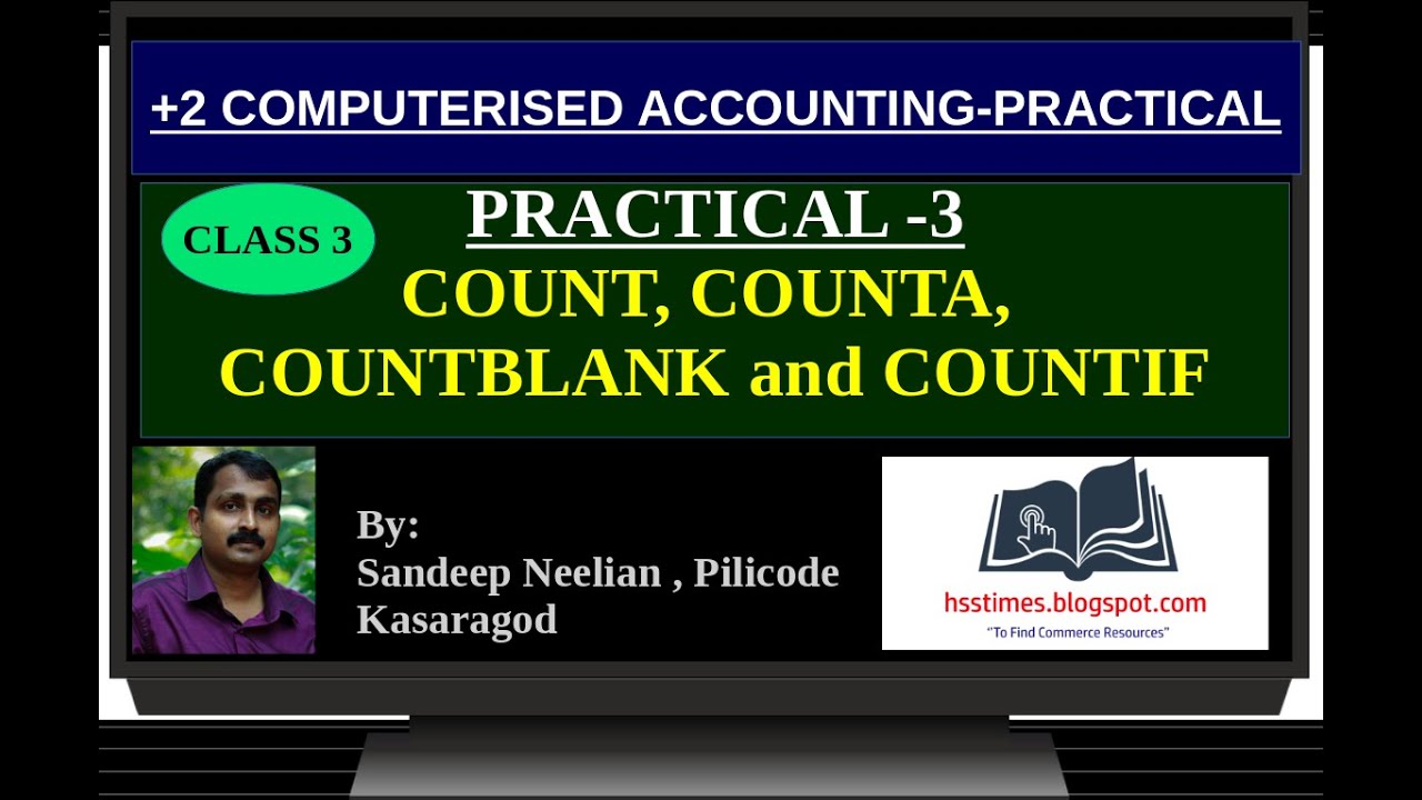 LIBRE OFFICE CALC | COUNT FUNCTION | +2 COMPUTERISED ACCOUNTING | STATISTICAL FUNCTION | CLASS 1