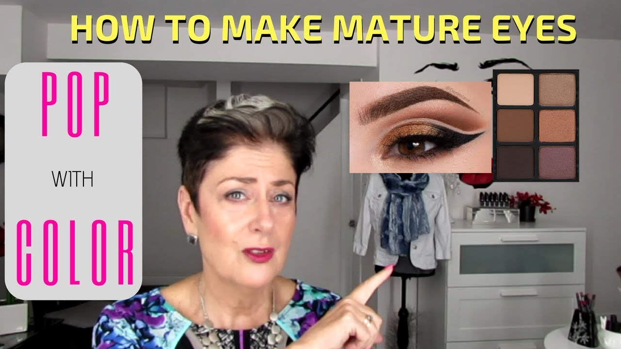 HOW TO MAKE MATURE EYES POP WITH EYESHADOW COLOUR/OVER 50+