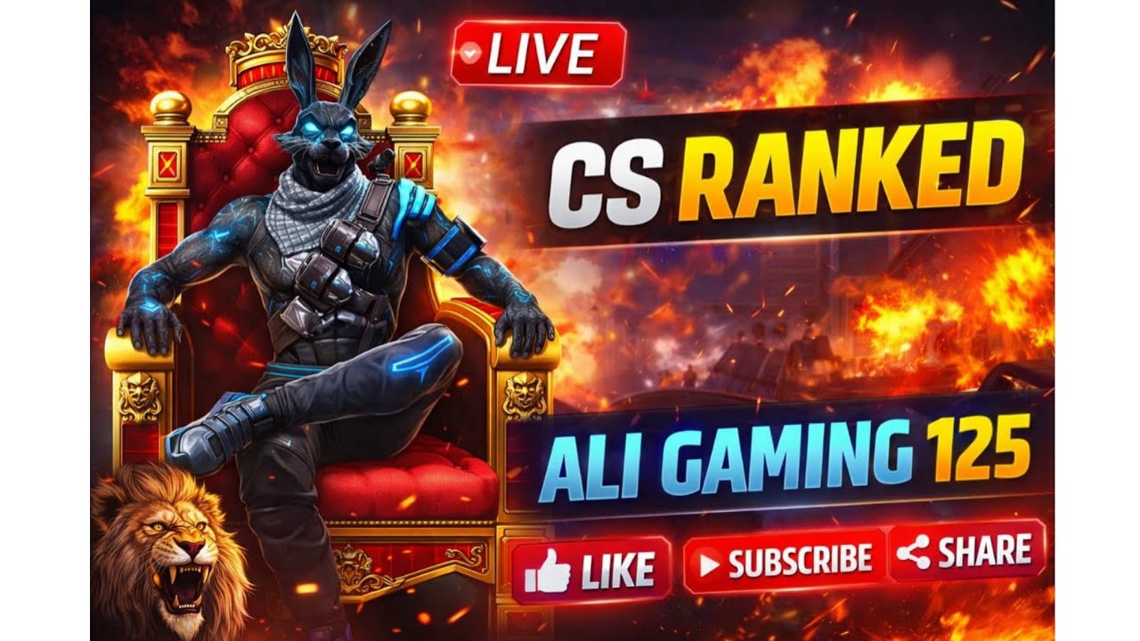 CS RANKED PUSHING.#freefire#garenafreefire#subscribeAli Gaming 125 is live!