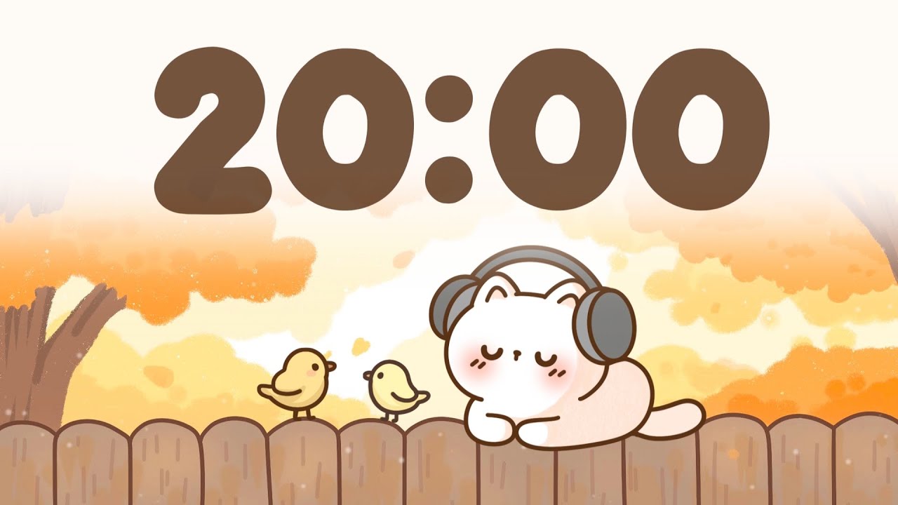 20 Minute Timer for classroom 🧡 Autumn Study music