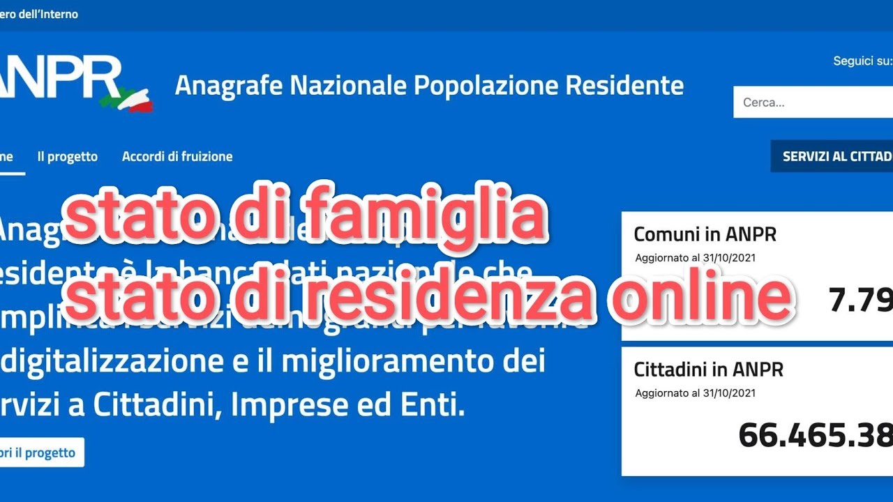 اسهل طريقه لاستخراج stato di famiglia, stato di residenza اون لاين من وزارة الداخلية