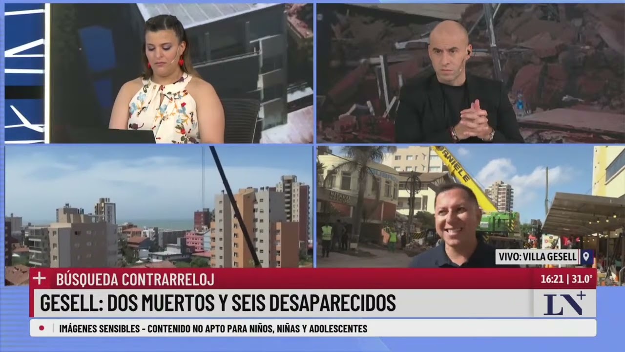 Intensifican el operativo tras el derrumbe en Villa Gesell: el testimonio de Rubén, sobreviviente