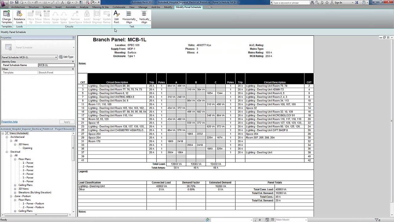 Revit for MEP - Electrical Systems - Electrical Panels