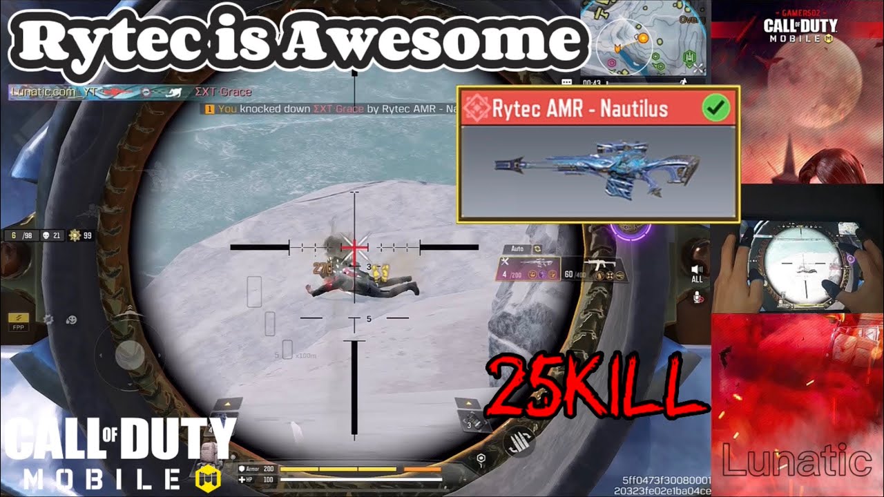 Rytec AMR(Barrett.50) Sniper | Solo vs Squad | Call of Duty Mobile 25kill