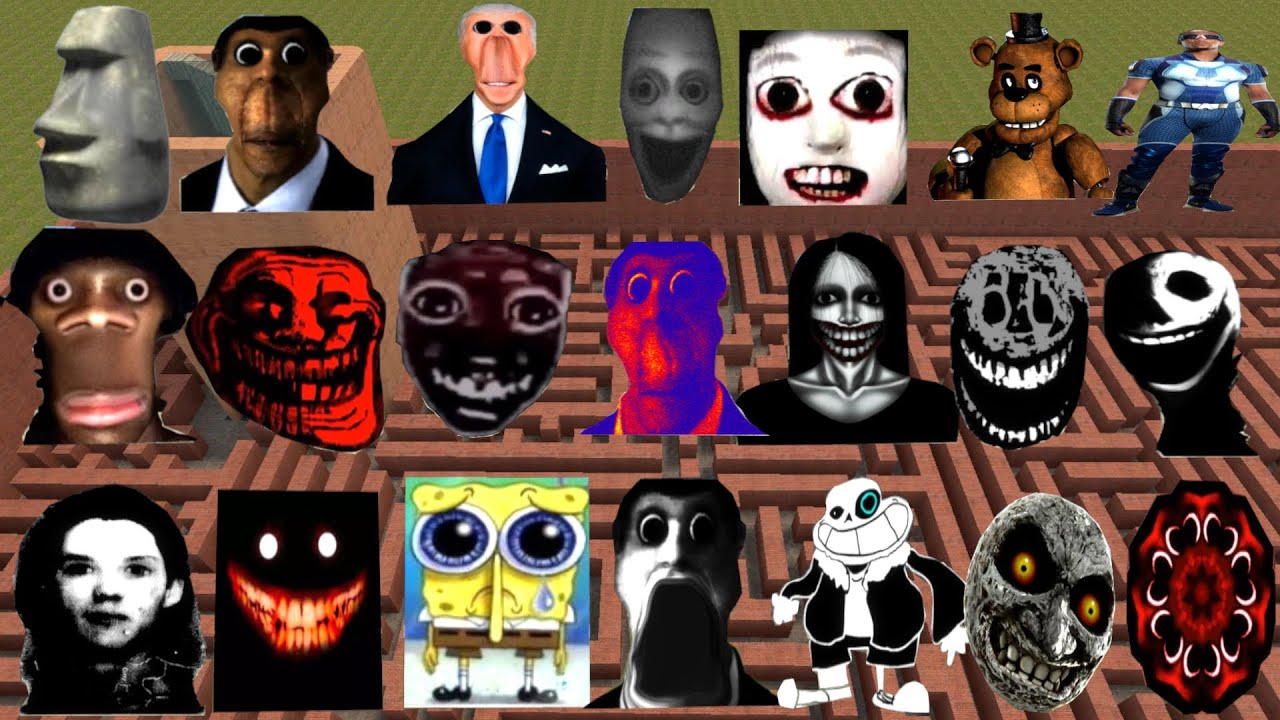 All Full Too much Nextbots, Nico's Nextbot, Obunga Netxbot New Update Maze In Garry's Mod \ Gmod