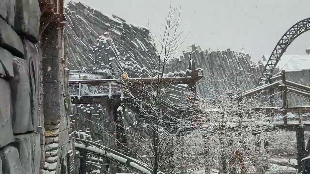 Klugheim in Heavy Snow! | Taron Testing During Phantasialand Wintertraum