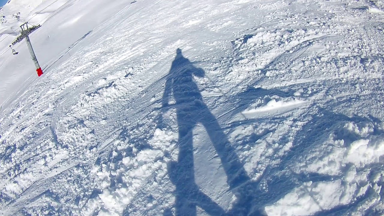 Valmorel 2020 - Noire du Mottet en ski / Freeride du Mottet / Piste Noire non damée