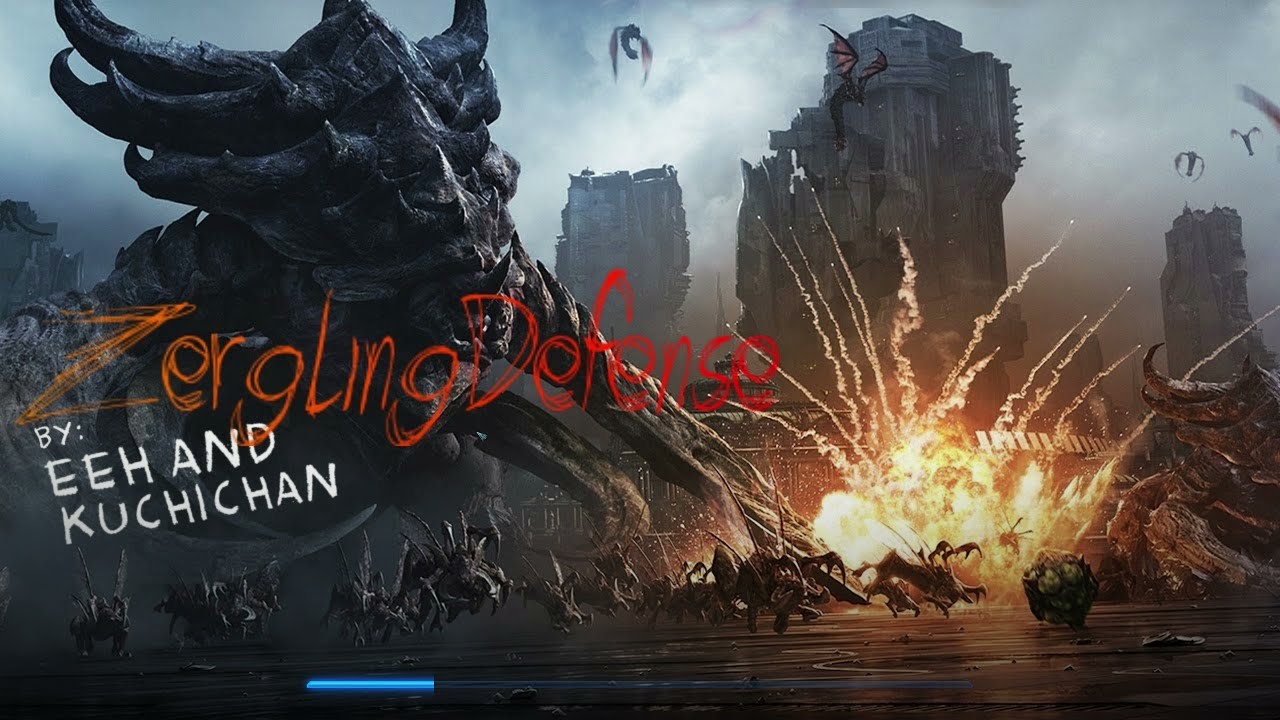 4K60FPS 🌌 Starcraft II 👾 #498 - Zergling Defense by EEH and KUCHICHAN